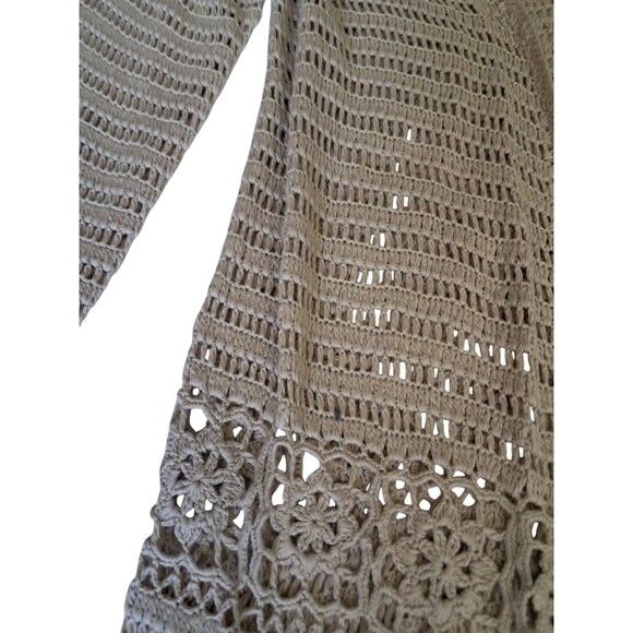 NWT Sundance Cardigan Women's Small Crochet Fosette Open Knit Sand Neutral Beach - Picture 7 of 16